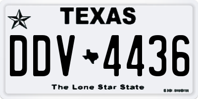 TX license plate DDV4436