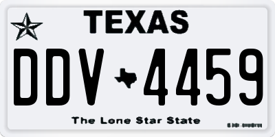 TX license plate DDV4459
