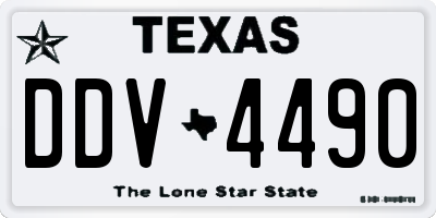 TX license plate DDV4490