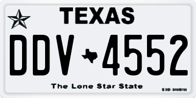 TX license plate DDV4552