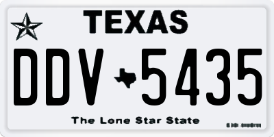 TX license plate DDV5435