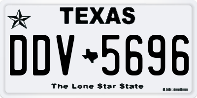 TX license plate DDV5696
