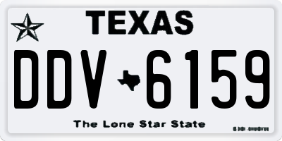 TX license plate DDV6159