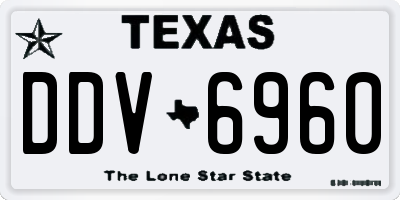 TX license plate DDV6960