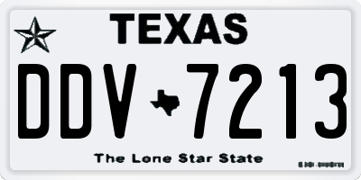 TX license plate DDV7213