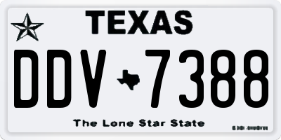 TX license plate DDV7388