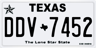 TX license plate DDV7452