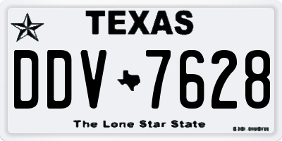 TX license plate DDV7628