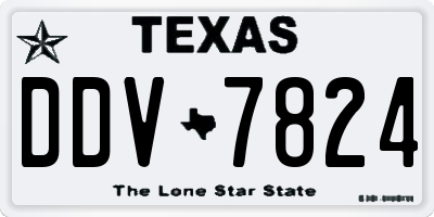 TX license plate DDV7824