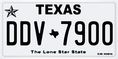 TX license plate DDV7900
