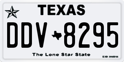 TX license plate DDV8295