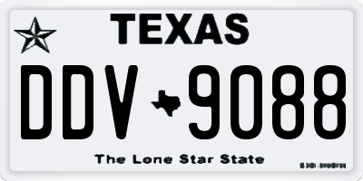 TX license plate DDV9088