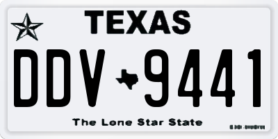 TX license plate DDV9441