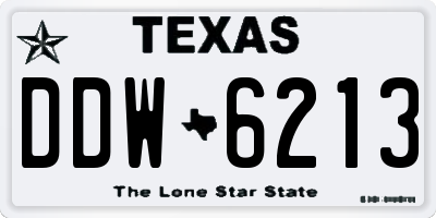TX license plate DDW6213