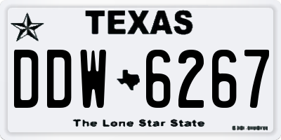 TX license plate DDW6267