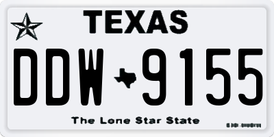 TX license plate DDW9155