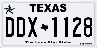 TX license plate DDX1128