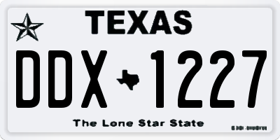 TX license plate DDX1227