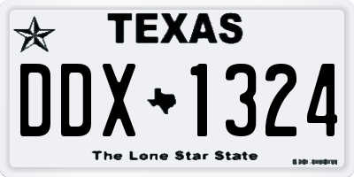 TX license plate DDX1324