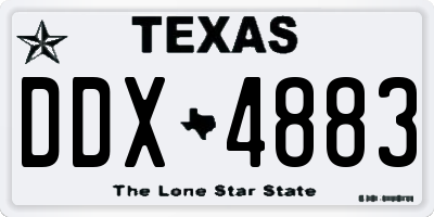 TX license plate DDX4883