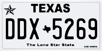 TX license plate DDX5269