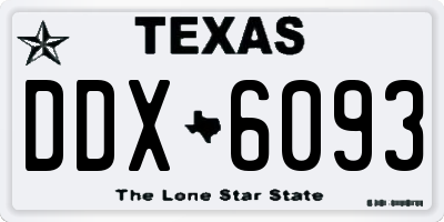 TX license plate DDX6093