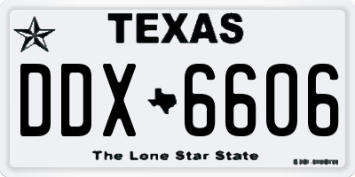 TX license plate DDX6606