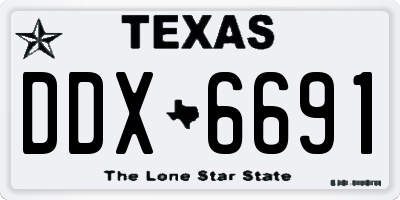 TX license plate DDX6691