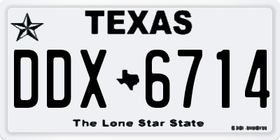 TX license plate DDX6714