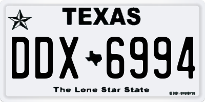 TX license plate DDX6994