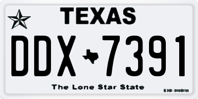 TX license plate DDX7391