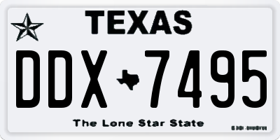 TX license plate DDX7495