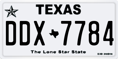 TX license plate DDX7784