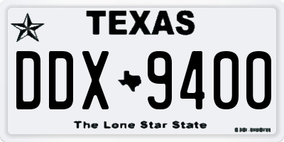 TX license plate DDX9400