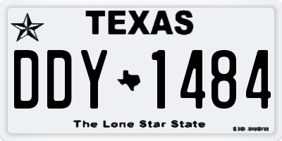TX license plate DDY1484