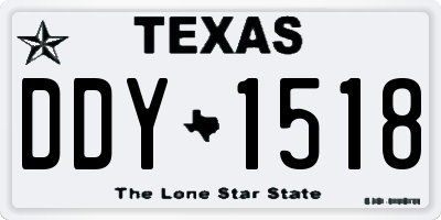 TX license plate DDY1518