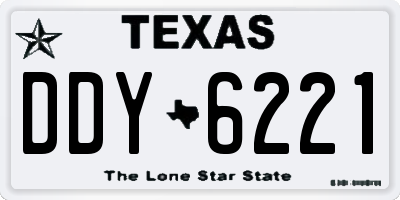 TX license plate DDY6221