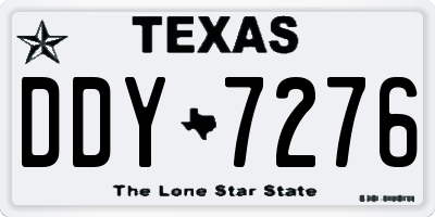 TX license plate DDY7276