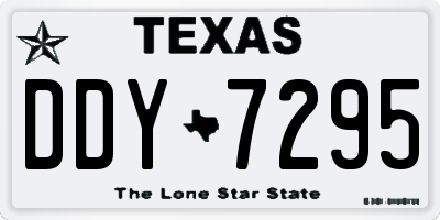 TX license plate DDY7295