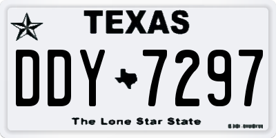 TX license plate DDY7297