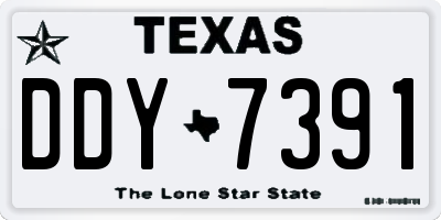 TX license plate DDY7391