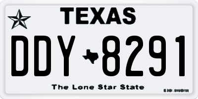 TX license plate DDY8291
