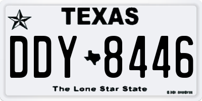 TX license plate DDY8446