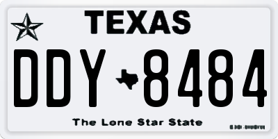 TX license plate DDY8484