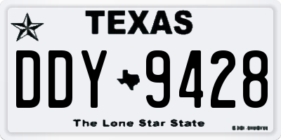 TX license plate DDY9428
