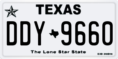 TX license plate DDY9660