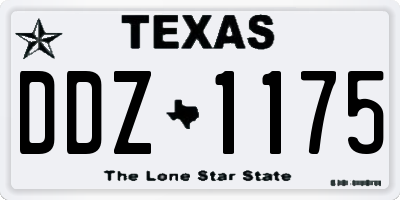 TX license plate DDZ1175