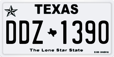 TX license plate DDZ1390