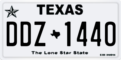 TX license plate DDZ1440