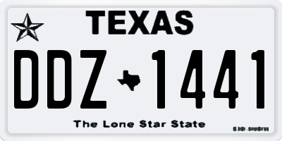 TX license plate DDZ1441